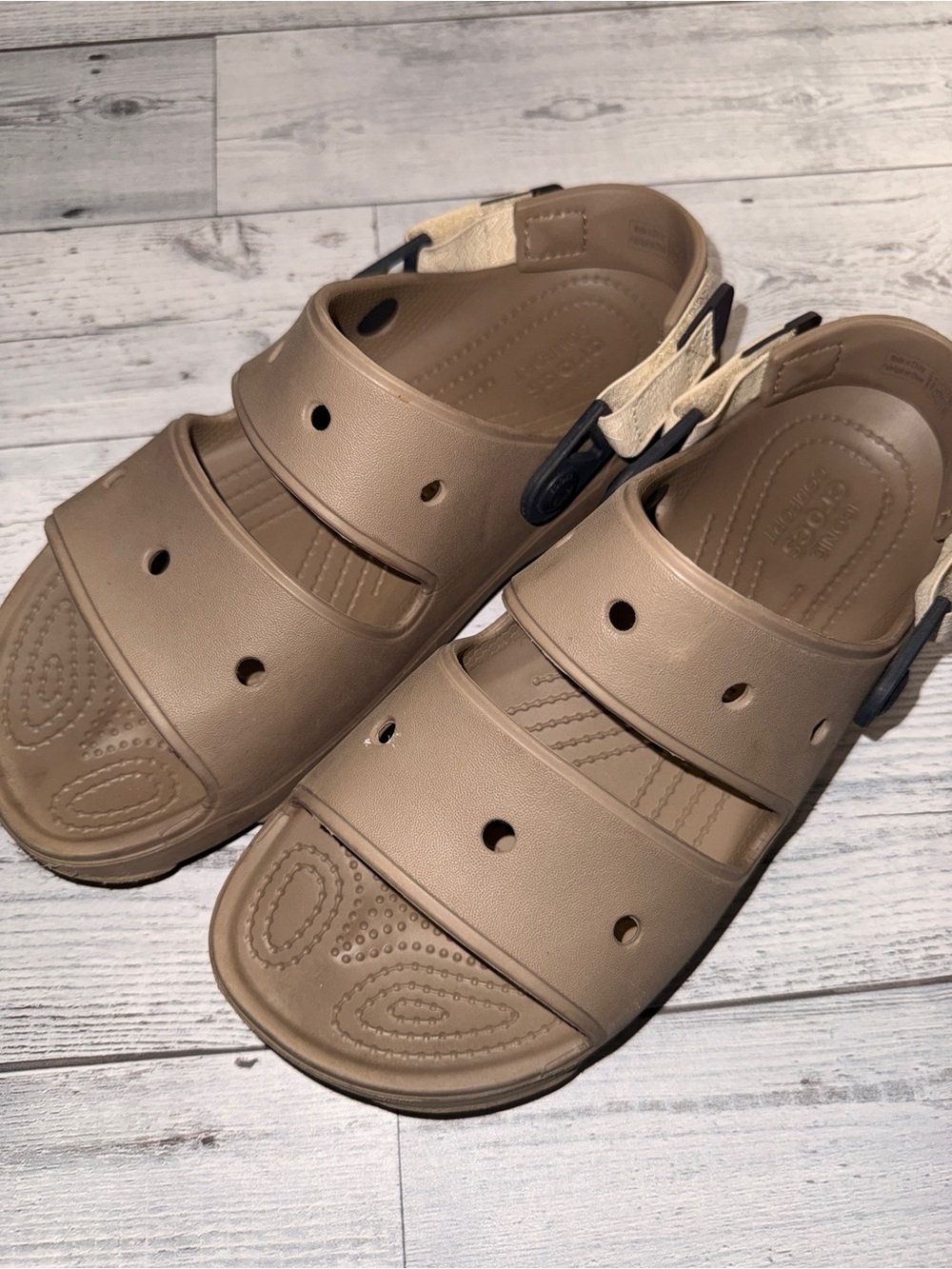 Crocs sandals with adjustable sling back